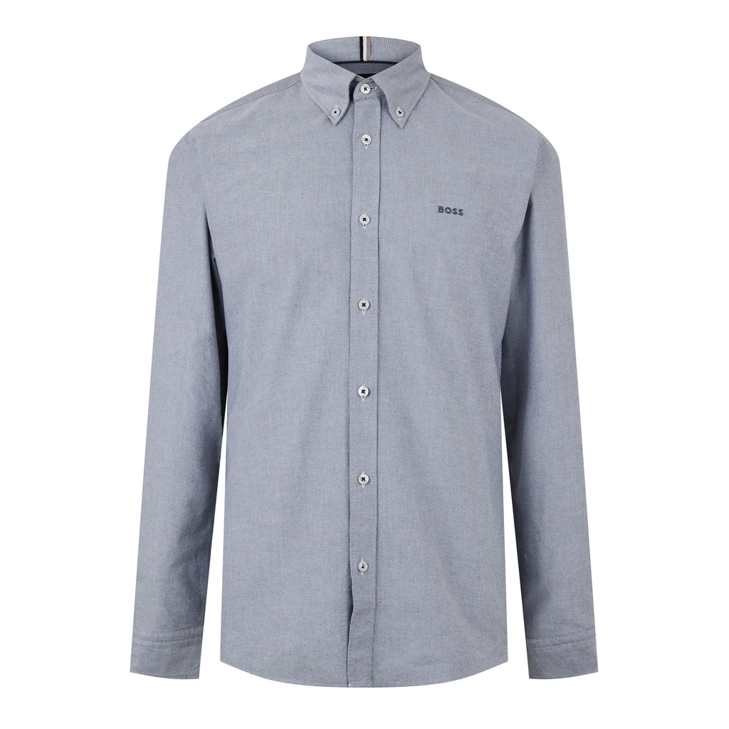Hugo Boss H-Roan-Bd-E-C1-243 10261879 01 Plain Shirt Mens - Dark Blue